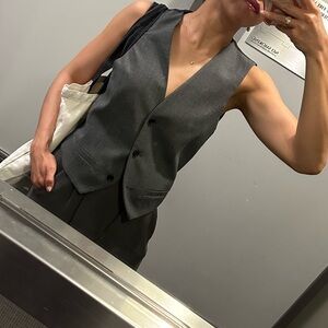 Mango gray waistcoat vest - size small